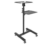 RICOO Support de projecteur à CZ0800 roulettes Mobile Inclinable Chariot à roues Support Tablette pour ordinateur portable avec étagère