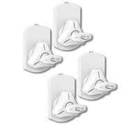 RICOO Support Haut-Parleur Mural Universel 110x65x91mm, Inclinable et Orientable, LH038-W Support Enceinte pour Home Cinema et THX Dolby Atmos, Lot de 4, Blanc.