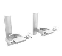 RICOO Support Mural pour Enceinte LH023-S Universel Fix ation Murale inclinable orientable réglable Haut-Parleur Support Enceintes TV 2 Pieces Argent