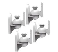 RICOO Support Mural pour Enceinte LH028-W, Lot de 4 Supports Inclinables et Orientables pour Haut-Parleurs, Blanc