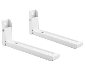 RICOO Support Mural Universel pour WM0106 Four à Micro-Ondes Etagere Pliable et téléscopique Rangement Meuble Cuisine Porte Micro-Onde Blanc