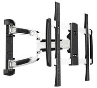 RICOO Support Murale TV 32-65" S0644 (81-165cm) Orientable Inclinable Rotatif Universel Fix ation Mural Écran Incurvée VESA 400 x 400 Argent