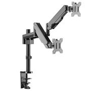 RICOO Support PC 2 Écrans TS3911 17-32" (43-81cm) Orientable Inclinable Bras Articulé Ressort à gaz Montage Pince de Table