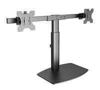 RICOO Support PC 2 Écrans TS4111 17-27" (33-69cm) Orientable Inclinable Hauteur Réglable Ressort à gaz Socle Moniteur sur Pied