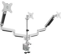 RICOO Support PC 3 Ecrans TS9911 Orientable Inclinable Moniteur 15-29 Pouces (33-69cm) Fix ation de Bureau Pince de Table VESA