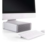 RICOO Support PC Réhausseur iMac MTS-03 Ordinateur pour Bureau avec pupitre Pose Moniteur réglable en Hauteur Écran 21"-27" Design