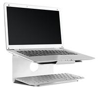 RICOO Support réhausseur Ordinateur portable MTS-02 11"/28cm - 15"/38cm PC tablette tactile pour bureau Rotation 360° Design aluminium Gris