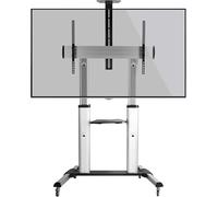 RICOO Support TV sur roulettes réglable en hauteur pour téléviseur mobile FS0610 Smart OLED incurvé avec roulettes jusqu'à 100 kg et VESA 1000 (900) x 600 mm