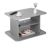 RICOO Table Basse Salon 69 x 45 x 50 cm WM094-PL Table d'appoint avec Rangement Gris