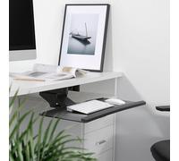 RICOO Tiroir à Clavier sous CZ0200 Le Bureau Extensible Ergonomique Pivotant Inclinable Plateau à Clavier PC Support de Bureau Support Clavier