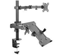 RICOO Support Écran pour 2 moniteurs TS7111 orientable inclinable pour 2 écrans de 13-32 Pouces (33-81cm) ou Un écran