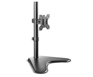 RICOO TS7211 Support Écran PC TV 1 Écran 13 17 19 22 24 27 28 32 Pouces Orientable Inclinable Rotatif Universel Fixation Bureau Pince de Table VESA 75x75 100x100