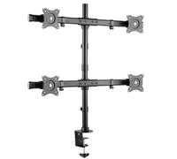 RICOO Support PC pour 4 écrans TS8411 Orientable Inclinable Moniteur 13-26" (33-66cm) Fix ation de Bureau Pince de Table VESA