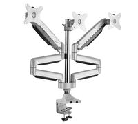 RICOO TS9911 Triple Support Écran PC TV 3 Écrans 13 17 19 22 24 27 28 32 Pouces Orientable Inclinable Rotatif Universel Fixation Bureau Pince de Table VESA 75x75 100x100