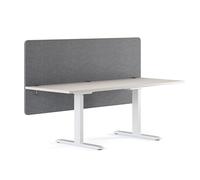 RICOO ZAP1880-G Cloison acoustique pour bureau 180 x 80 x 2,3 cm - En feutre gris - Pour bureau, maison, bureau - Isolation acoustique - Séparateur de table avec pinces - Isolation acoustique
