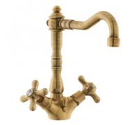Ricordi Mélangeur XL de lavabo avec tirette et bonde, Design vintage, Bronze (IR085BR)