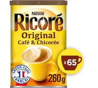 RICORE - Chicorée Soluble Original | Saveur onctueuse et gourmande | Parfait pour vos boissons chaudes | la boîte 260g | LOT DE 3