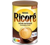 RICORÉ Noir Intense , Mélange Chicorée et Café Soluble , Boîte de 240 g | Boisson Chaude au Goût Unique - Chicorée soluble et Café Soluble - Préparation Rapide au Lait ou à l'Eau
