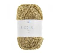 RICORUMI LAMÉ Coton pour Amigurumi, Mini Pelote 10 g L02 Doré