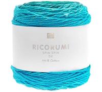 Ricorumi Spin Spin 50 g - Couleur : 9 - Dégradé turquoise - Coton fin pour crochet des figurines Amigurumi des nouveaux cahiers Ricorumi