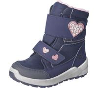 RICOSTA Boots GENI pour pieds chauds en hiver HighTech/textile fermeture velcro doublure chaude fille nautic/océan bleu/rose coeur taille 31