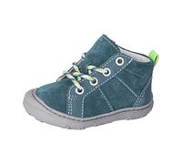 RICOSTA Gamin Chaussures Premiers Pas Davy,Largeur: Normale (WMS),Semelle intérieure Amovible,Bottes à Lacets,Booties,Cuir,Vert (Storm / 540),25 EU