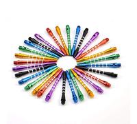 Ricoy 2BA Lot de 30 tiges de fléchettes en alliage d'aluminium 6 couleurs 53 mm