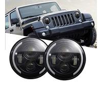 Ricoy Lot de 2 phares LED pour projecteur DRL 7" Pouce 80 W avec feux de route pour moto Wrangler JK TJ LJ CJ Davidson