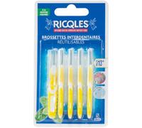 Ricqlès 5 Brossettes Interdentaires Réutilisables - 1,3 mm Jaune