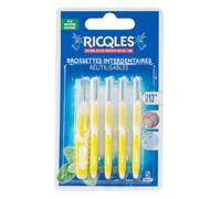 Ricqlès 5 Brossettes Interdentaires Réutilisables - 1,3 mm Jaune