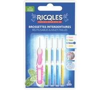 Ricqles Brossettes Interdentaires Reutilisables Multi-Tailles, 5 Unités