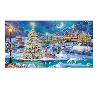 RICUVED 5D Arbre de Noël Diamond Painting, Kit de Peinture Diamant Complet Noël, DIY Diamant Peinture Kit, Diamant Arts Craft Hivers Artisanat Maison Décoration Murale Decor 40x70cm