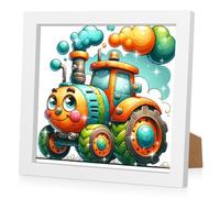 RICUVED Diamond Painting Enfant Kit Complet Train,5D Diamant Painting Peinture Diamant avec Cadre Diamond Strass Point De Croix Broderie Craft Peinture Créatifs Décoration D'Intérieur Train