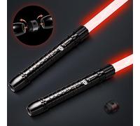 Ricyea Sabres laser 2 en 1 pour enfants et adultes, sabres laser RVB 11 couleurs avec aide en métal, sabre lumineux FX rechargeable de type C avec effet sonore pour fête, Halloween, cosplay (lot de 2