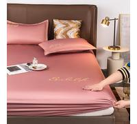 RIDAEX Drap-Housse de lit d'été rafraîchissant, Drap de lit Queen/King Size pour lit Double, Linge de lit Simple sans taie d'oreiller, 1 pièce