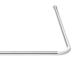 Ridder 159500 Barre de douche d'angle universelle Aluminium brillant Ø 21 mm