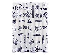 Ridder 463130-350 Neptun Rideau de douche textile 180 x 200 cm Bleu