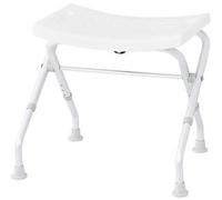 Ridder A0050301 Tabouret de Salle de Bain Rabattable Aluminium Anodisé Blanc
