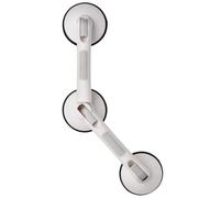 RIDDER Assistant A0256001 Poignée d'aspiration Angulaire avec 3 ventouses Premium Environ 60 cm Blanc