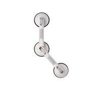 RIDDER Assistant A0256001 Poignée d'aspiration Angulaire avec 3 ventouses Premium Environ 60 cm Blanc