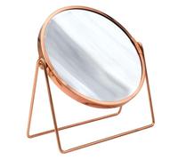 Ridder Miroir de Maquillage - sur Pied - Cuivre/Or Rose - avec grossissement 5X - Pratique - Moderne, Rosé