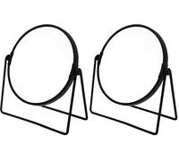RIDDER Miroir de Maquillage sur Pied - Noir - Grossissement 5X - Pratique - Moderne 03009010-0 ca. 18,5 x 20,5 cm (Lot de 2)