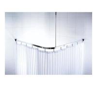 RIDDER Rail de douche de coin universel avec crochets chromés 52500 Argent G