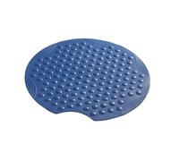 RIDDER Tecno Tapis de Douche 100% Caoutchouc synthétique (TPE = élastomère thermoplastique), Bleu Ultramarine, env. Ø 55 cm