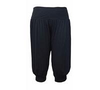 RIDDLED WITH STYLE Pantalon sarouel court pour femme - Grande taille - Coupe ajustée - Alibaba - Legging décontracté - Vêtement d'été égyptien arabe - Pour danse du ventre - Tailles 36 à 54, Noir , 40