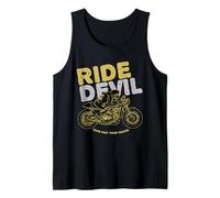 Ride Devil Moto Rider Move Fast Think Faster Biker Débardeur