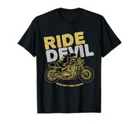 Ride Devil Moto Rider Move Fast Think Faster Biker T-Shirt