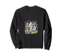 Ride Hard Freestyle Action Graphic BMX Sweatshirt