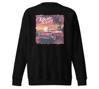 Ride into The Sunset Cars Vintage Classic Sweat-shirt unisexe pour adulte, Noir , M