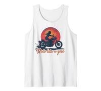 Ride Like a Girl Vintage Sunset Moto Amoureuse Fille Débardeur